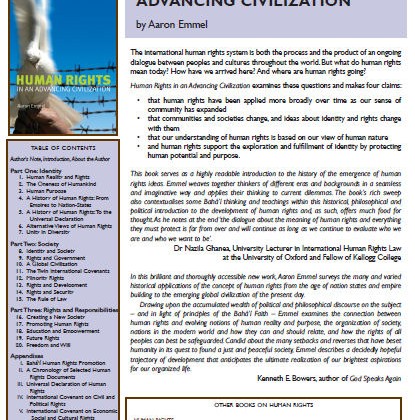 Human Rights in an Advancing Civilization flyer